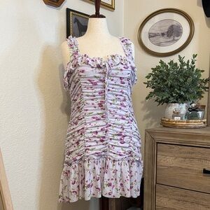 Anthropologie Floral Ruffled Dress